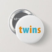 TWINS COLLECTION - Jungen {Orange + aqua} Button (Vorne & Hinten)
