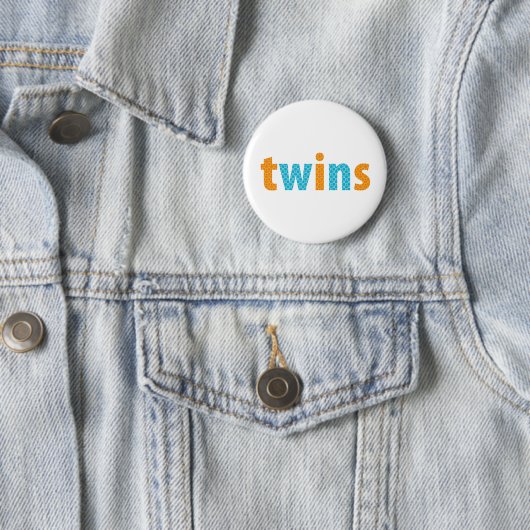 TWINS COLLECTION - Jungen {Orange + aqua} Button (Beispiel)