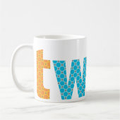 TWINS COLLECTION - Jungen {Orange + aqua} Kaffeetasse (Links)
