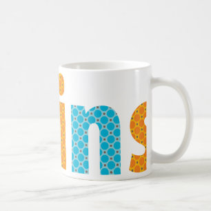 TWINS COLLECTION - Jungen {Orange + aqua} Kaffeetasse