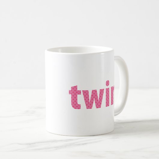 TWINS COLLECTION - Mädchen {pink} Kaffeetasse (VorderseiteRechts)