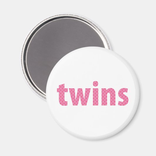 TWINS COLLECTION - Mädchen {pink} Magnet (Vorderseite/Rückseite)