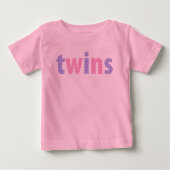 TWINS COLLECTION - Mädchen {violett + rosa} Baby T-shirt (Vorderseite)