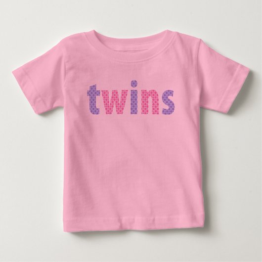 TWINS COLLECTION - Mädchen {violett + rosa} Baby T-shirt (Vorderseite)