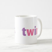 TWINS COLLECTION - Mädchen {violett + rosa} Kaffeetasse (VorderseiteRechts)
