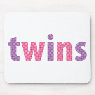 TWINS COLLECTION - Mädchen {violett + rosa} Mousepad