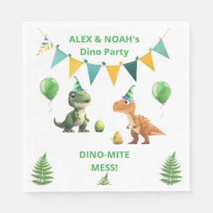 Twins Dinosaur Geburtstagsservietten Dino-mite S Serviette