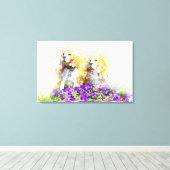 Twins Dogs Leinwanddruck (Insitu (Holzboden))
