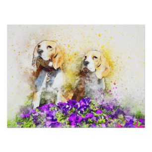 Twins Dogs Poster