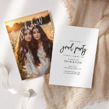 Twins Double Grad Party Foto Ankündigung