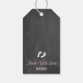 Twins Elephant Baby Duschkabine Look Vielen Dank Geschenkanhänger (Rückseite)