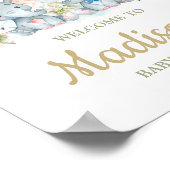 Twins Elephant Boy Girl Babydusche Begrüßungszeich Poster (Ecke)