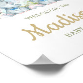 Twins Elephant Twin Boys Baby Dusche Begrüßungszei Poster (Ecke)