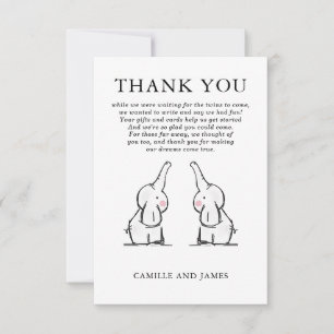 Twins Elephants Babydusche Einladung