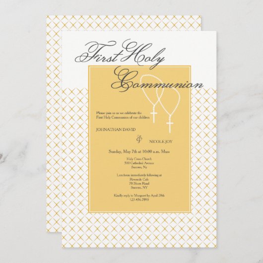 Twins Erste Heilige Kommune Einladung (Vorne/Hinten)