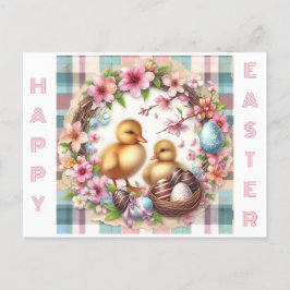 Twins Erste Osterwasserfarbe Zwei Entenlings Postkarte