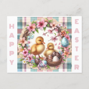 Twins Erste Osterwasserfarbe Zwei Entenlings Postkarte