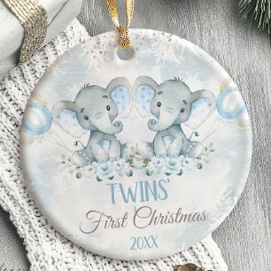 TWIN's erste Weihnachts-Ornament Safari-Tiere Keramik Ornament