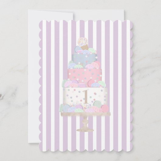 Twins erster Geburtstag Smash Cake Einladung (Rückseite)