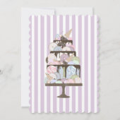 Twins erster Geburtstag Smash Cake Einladung (Rückseite)