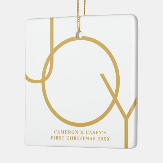 Twins Erstes Weihnachtsfest-Foto Keramikornament (Links)