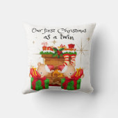 Twins erstes Weihnachtspolster Kissen (Rückseite)
