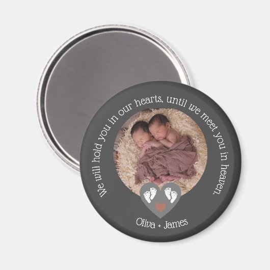 Twins Fehlwagenbaby Loss Memorial Stillgeborene Magnet (Vorderseite/Rückseite)