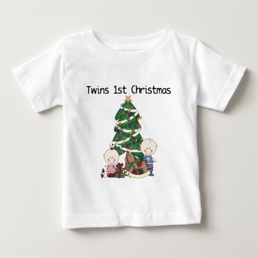 Twins First Christmas Tshirts und Geschenke (Vorderseite)