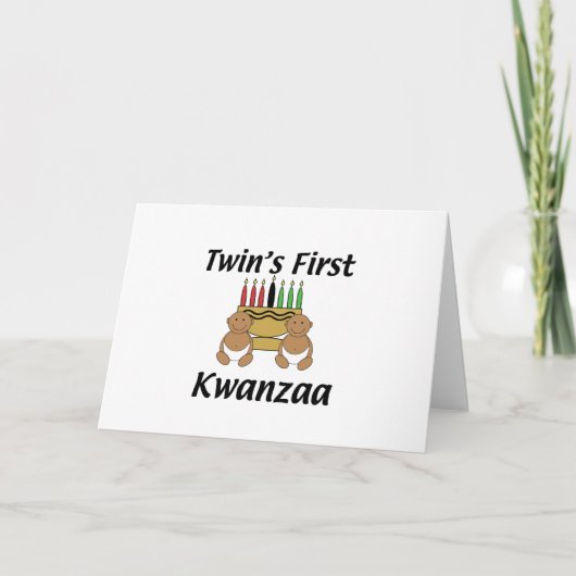 Twins First Kwanzaa Feiertagskarte (Vorderseite)