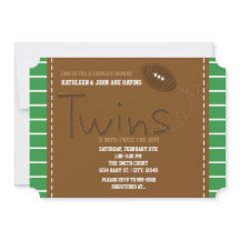 TWINS FOOTBALL Sports Baby Dusche Einladung