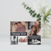 Twins Foto Collage Kindergeburtserklärung Ankündigungspostkarte (Stehend Vorderseite)