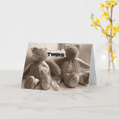 TWINS GEBURT DOUBLE FUN, JOY UND LIEBE GLÜCKWUNSCH KARTE (Gelbe Blume)