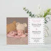 Twins Geburtsankündigung/Dankeschön-Karte Dankeskarte (Stehend Vorderseite)