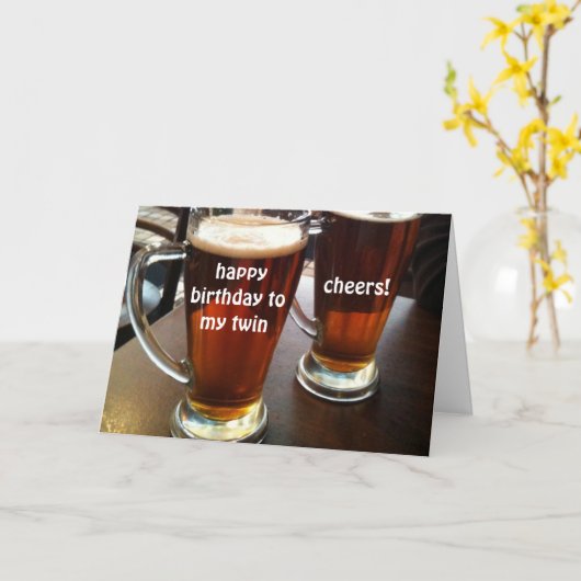 TWIN'S GEBURTSTAG KARTE (Gelbe Blume)