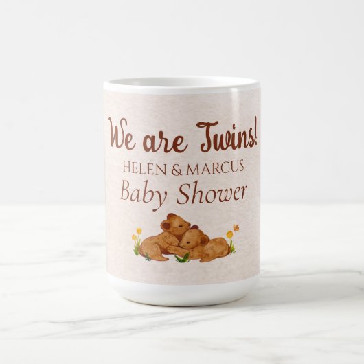 Twins geschlechtsneutrale Babydusche-Tasse Kaffeetasse (Mittel)