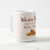 Twins geschlechtsneutrale Babydusche-Tasse Kaffeetasse (Vorderseite Links)