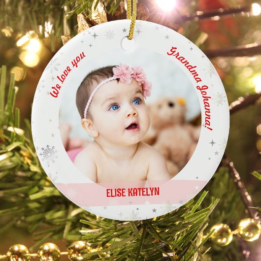 Twins Girl Boy Fotos Oma First Christmas Baby Keramik Ornament