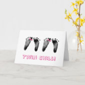 Twins Girls Herzlichen Glückwunsch Karte (Gelbe Blume)