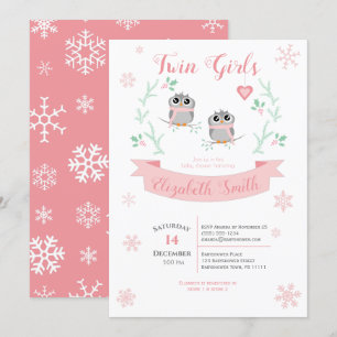Twins Girls Niedliche Wüstendusche Einladung
