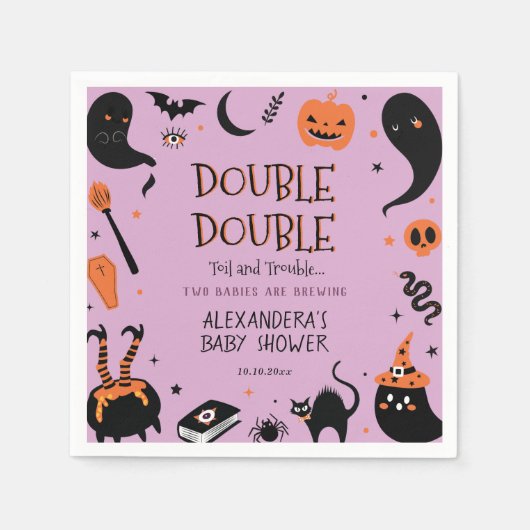 Twins Halloween Baby Dusche Serviette (Vorderseite)