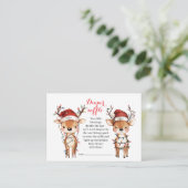 Twins Holiday Lights Diaper Raffle Card Begleitkarte (Stehend Vorderseite)
