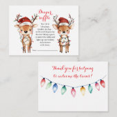 Twins Holiday Lights Diaper Raffle Card Begleitkarte (Vorne/Hinten)