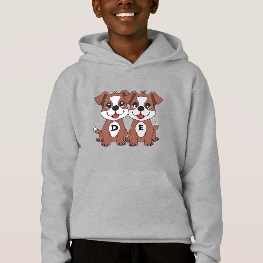 Twins Hund Hoodie (Vorderseite)