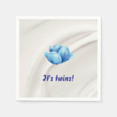 Twins in Bloom Baby Shower Serviette (Vorderseite)