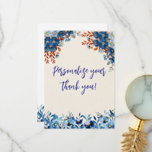 Twins in Bloom Dankeskarte (Vorderseite/Rückseite Beispiel)