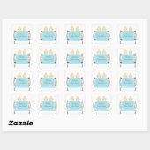 Twins in Blue Crib Stickers (Blatt)