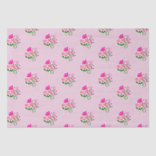 Twins in blutglühendem Rosa Seidenpapier (Vorderseite)