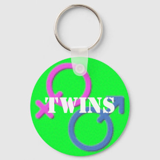 Twins Junge Mädchen Gender Symbols Schlüsselanhäng Schlüsselanhänger