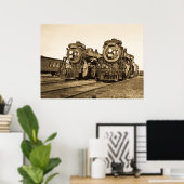"Twins" Kanadische Lokomotiven Poster (Heimbüro)