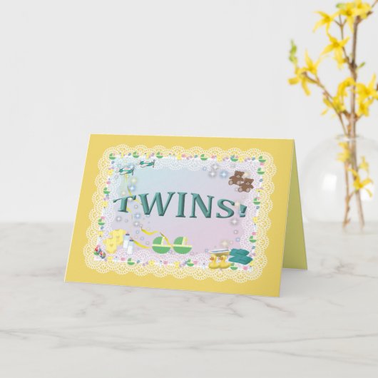TWINS! Karte (Gelbe Blume)